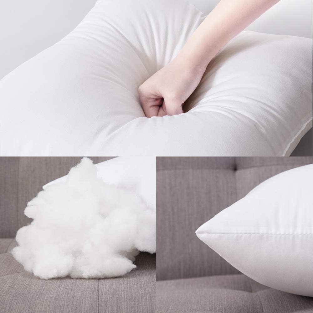 MIULEE Cushion Inserts 30cm x 50cm, Throw Pillow Insert for Sofa/Bed, Decorative Cushion Inner Pads, White Cushion Filler, Rectangle Pillow Stuffer, 12 x 20 Cushion Insert 2 Pack 12 x 20 Inch