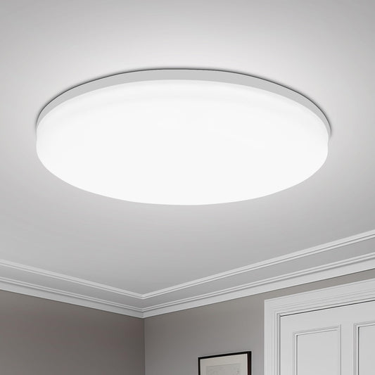 Yafido Ceiling Light Ultra Slim 48W 4320LM LED Panel Light Quick Installation Ceiling Downlight Daylight White 6500K UFO Lamp for Living Room Bedroom Kitchen Hallway Balcony Ø30cm Not-dimmable Cold White