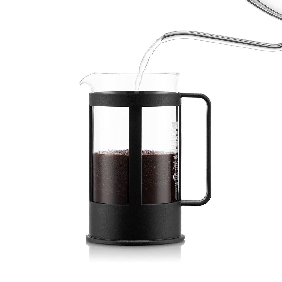 BODUM 1784-01 Kenya 4 Cup French Press Coffee Maker, Black, 0.5 l, 17 oz