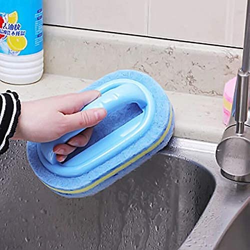 KOKSI Cleaning Brush for Bathroom Kitchen Bathtube Toilet All Purpose Sponge Brush with Ergonomic Handle 1 Count (Pack of 1) 1.0