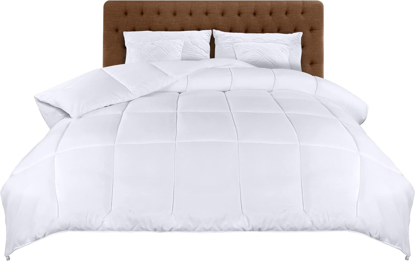 Utopia Bedding Lightweight 4.5 Tog Super King Size Duvet with Corner Tabs, Microfiber Soft Breathable Duvet, Box Stitched Down Alternative Quilt 220x260 cm (White) White 4.5 Tog - Super King