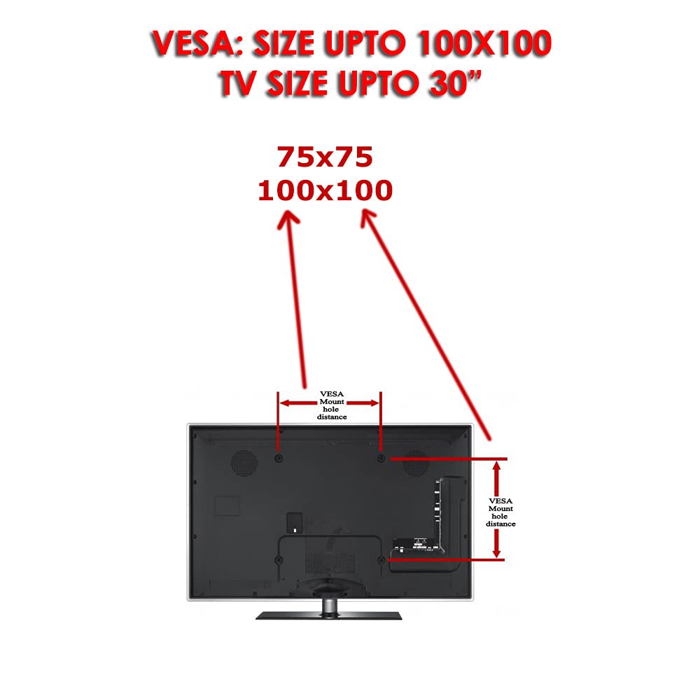 TAHA TV Wall Bracket Mount Mounting Tilt swivel for Most 14-30 Inch LED LCD OLED Plasma TVs MAX VESA 100x100mm