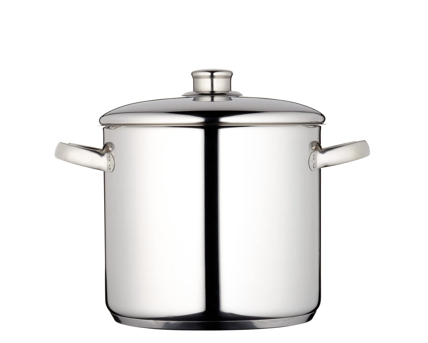 MasterClass Stock Pot, Induction-Safe Stainless Steel Stock Pot with Lid, Large Stock Pot for soups, stews and stock, Mirror Polished, 7 Litres, Silver 7 Litre Single