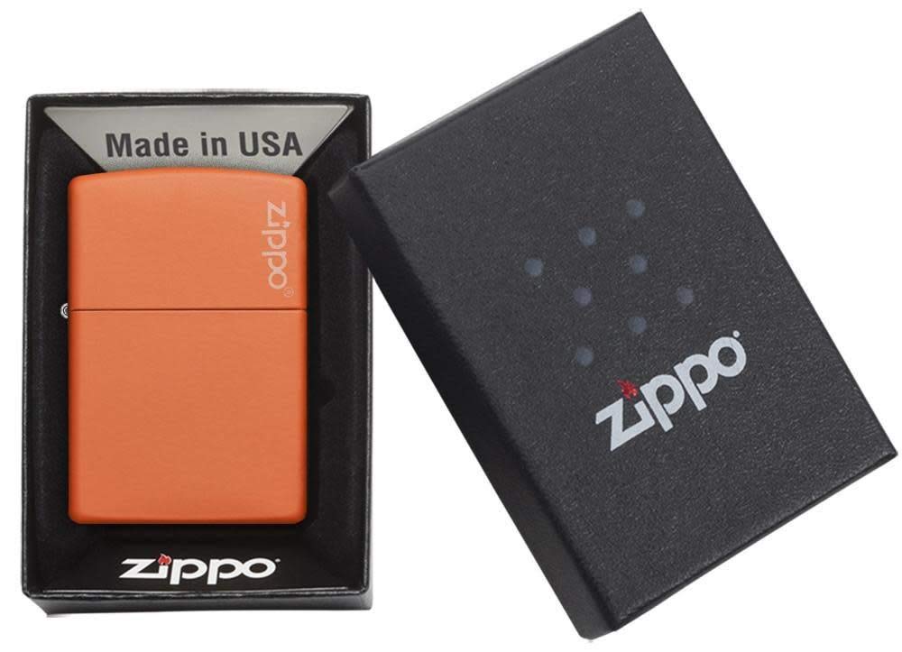 Zippo 60001165 Feuerzeug, Messing Benzinfeuerzeug, Brushed Brass, 1 x 3,5 x 5,5 cm Orange Regular