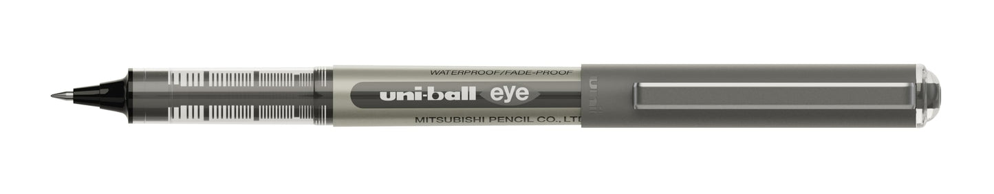 uni-ball Eye UB-157 Black Rollerball Pens. Premium Fine 0.7mm Ballpoint Tip for Super Smooth Handwriting, Drawing, Art, Crafts and Colouring. Fade and Water Resistant Liquid Uni Super Ink. Pack of 5 5 Fine 0.7mm Black