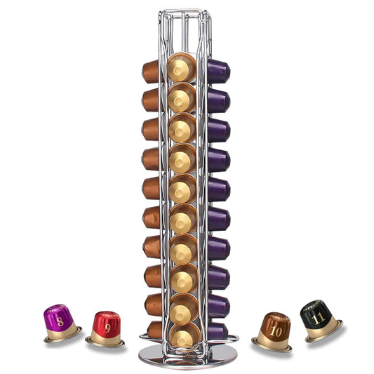 Coffee Pods Holder for Nespresso, Coffee Capsules Holder Stand, Nespresso Coffee Pod Storage Rack for 40 Pcs Capsules (not Included Coffee pods) compatible for Nespresso 40pcs