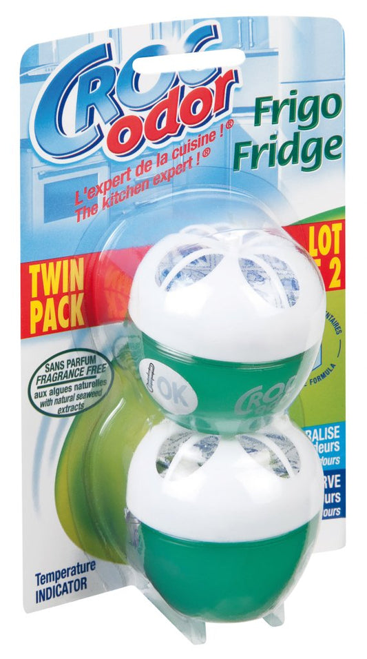 Croc Odor Twin Pack Fridge Fresh Deodoriser Neutraliser Odour Freshener Food Safe 2 Count (Pack of 1)