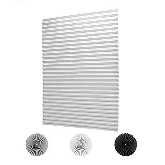 KELIXU 2 Pack Pleated Fabric Blind Light Filtering Shade Instant Stick on Blinds for Window Privacy Protection, Quick Fix and Easy to Install, with 4 Clips (90CMx180CM - 2 PACK, White) 90 CM X 180 CM (2 Pack) White - Light Filtering