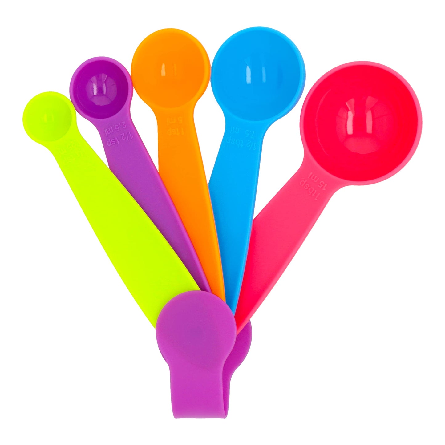 Rightox Measuring Cups and Spoons Food Graded Plastic Stackable Kitchen Utensil Set of 10 Multicolour 10 Pieces