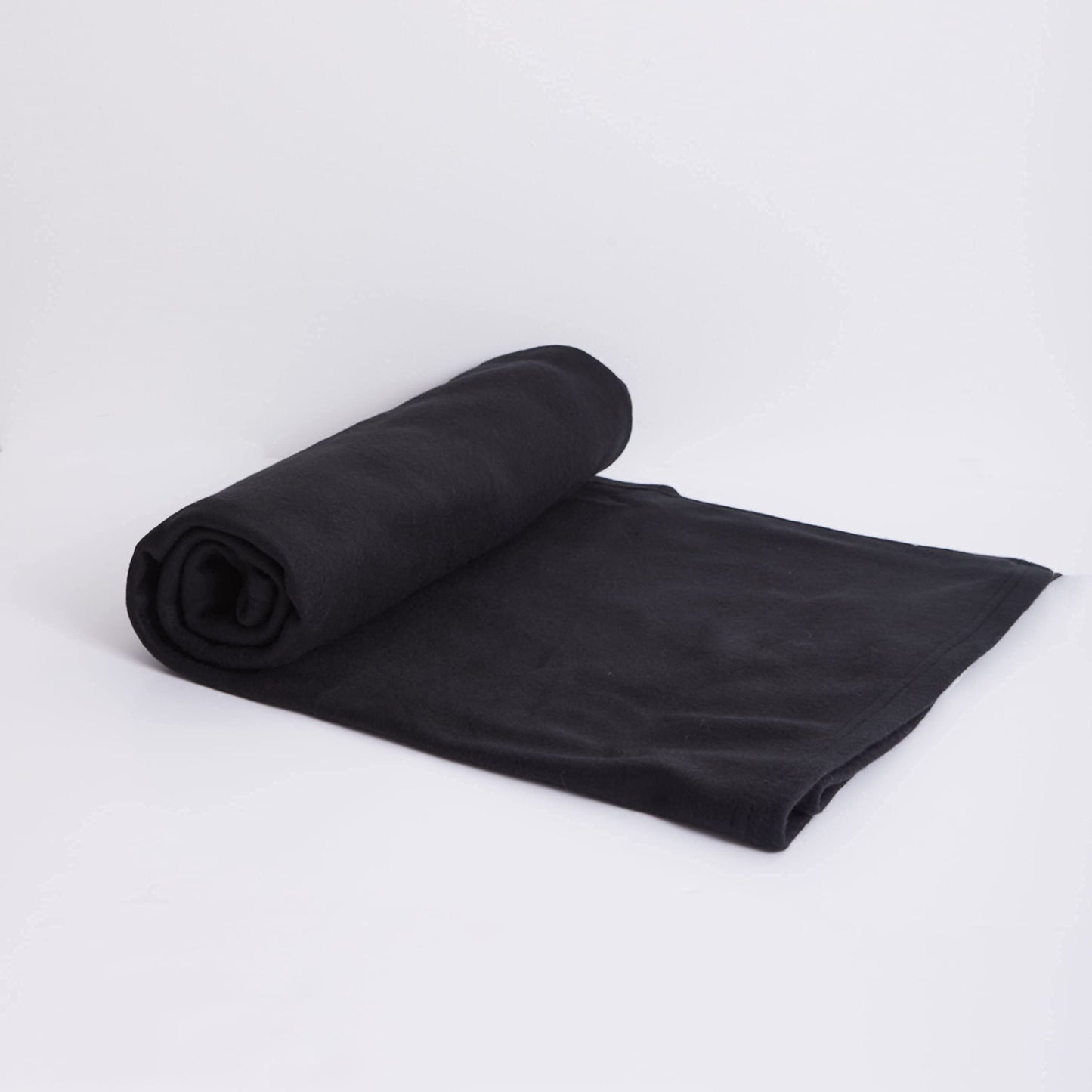 Dreamscene Warm Polar Fleece Throw Over Soft Sofa Bed Blanket Bedspread, Plain Black - 120 x 150 cm