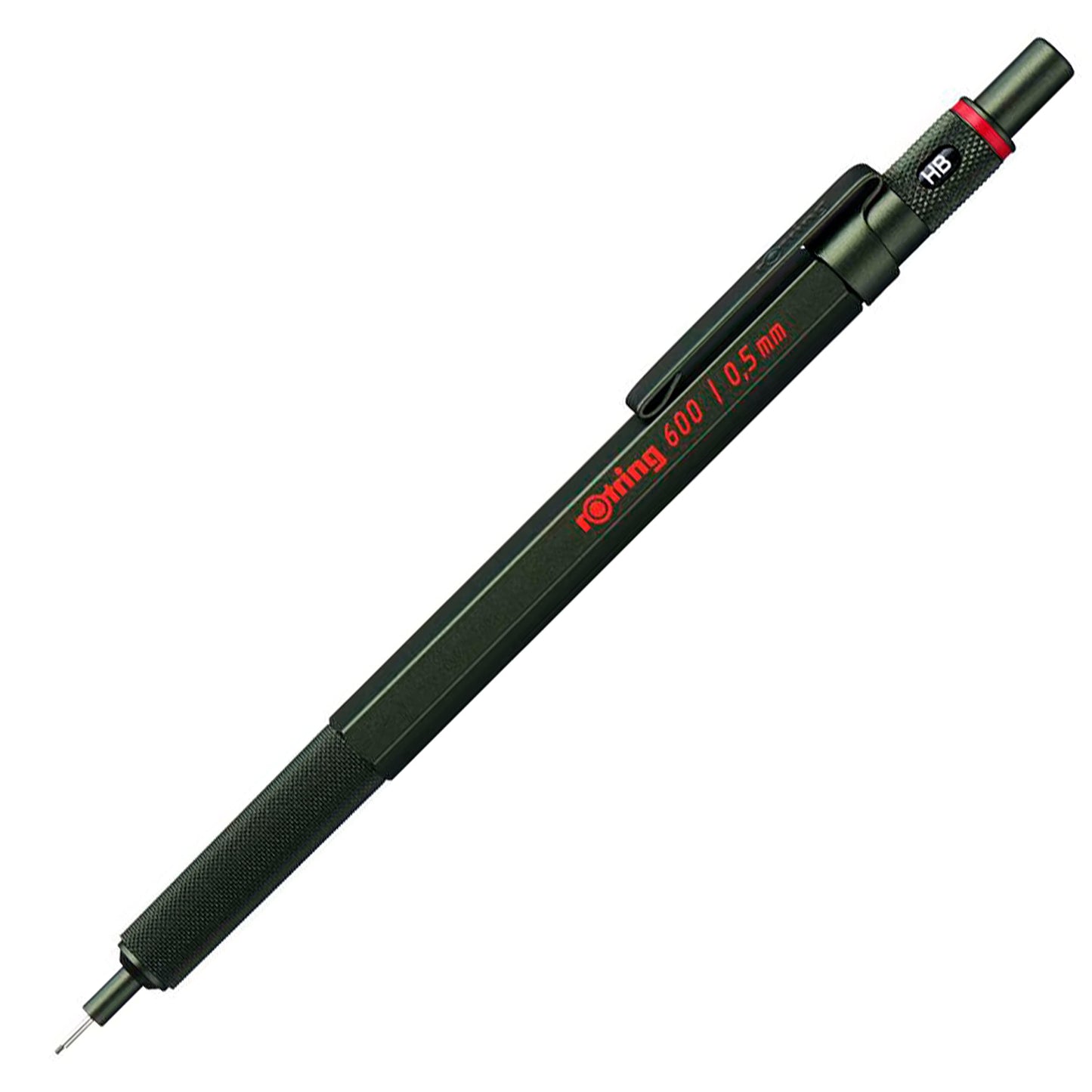 rOtring 600 Mechanical Pencil | 0.5 mm | Green All-Metal Body Propelling Pencil | Non-Slip Knurled Grip & Hexagonal Barrel