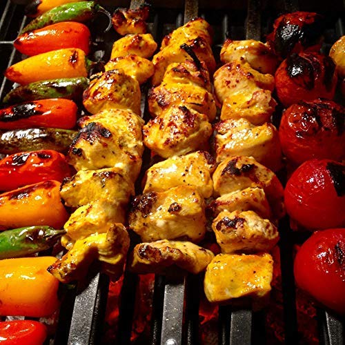 Goutime 23-Inch Long,1 inch Wide BBQ Skewers Large Stainless Steel Kebab Skewers,skewers Stainless Steel,Metal Skewers for Koobideh/Persian/Armenian Style BBQ,Turkish Kebab skewersSet of 7 Set of 7