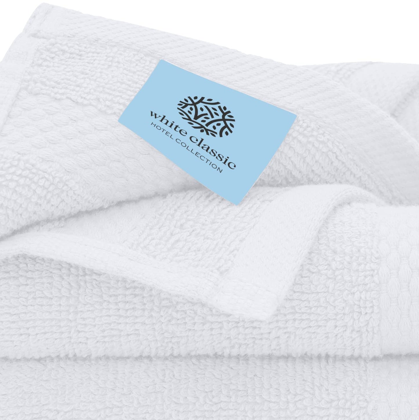 White Classic Luxury Washcloths for Bathroom-Hotel-Spa-Kitchen-Set - Circlet Egyptian Cotton - Highly Absorbent Hotel Quality Face Towels - Bulk Set of 12-33x33 cm (White) 01: White 33 x 33 cm