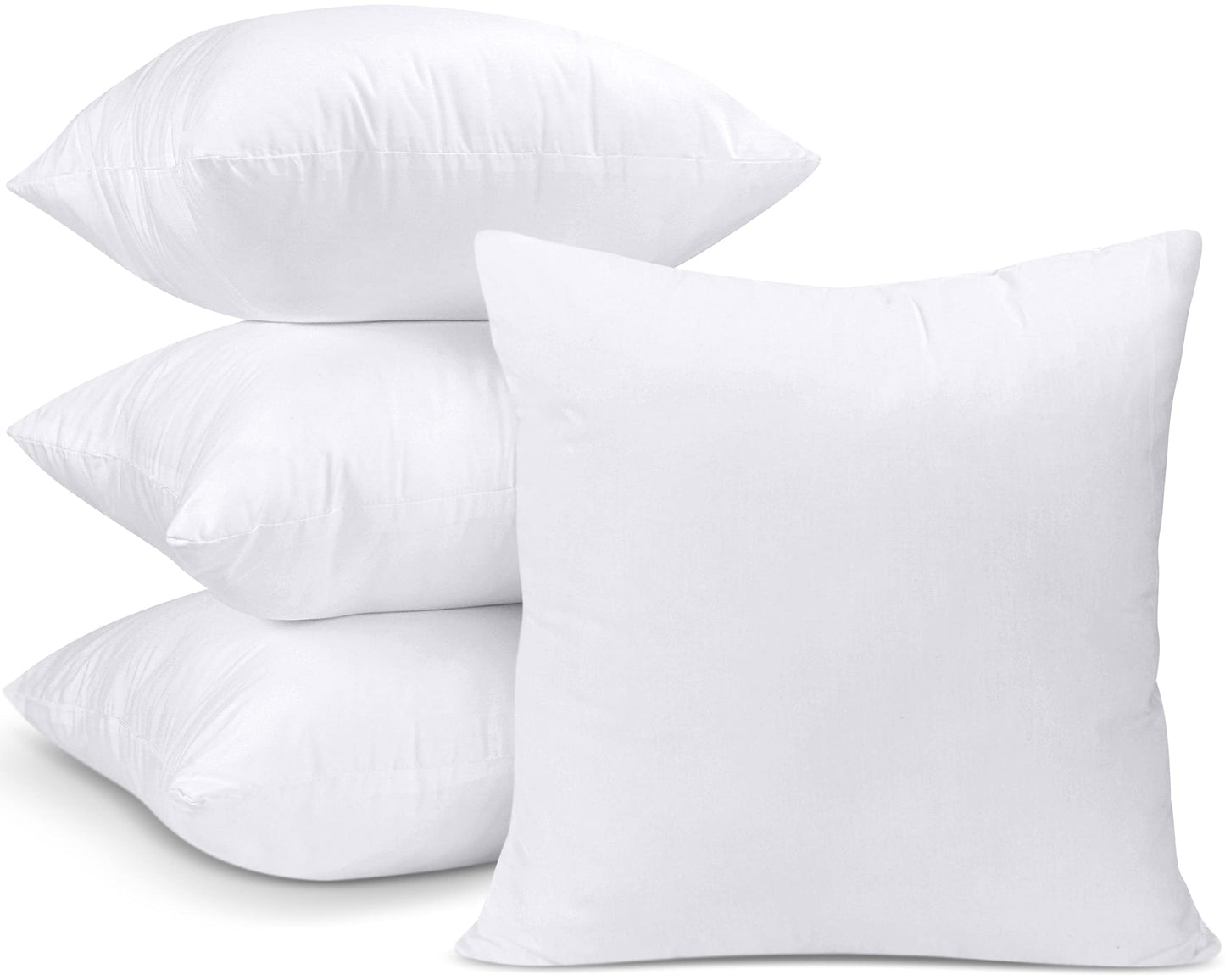 Utopia Bedding Cushion Inner Pads (Pack of 4), 50 x 50 cm (20" x 20") Cushion Stuffer Inserts, Hollowfibre Pillows (White) 50x50 cm (Pack of 4)