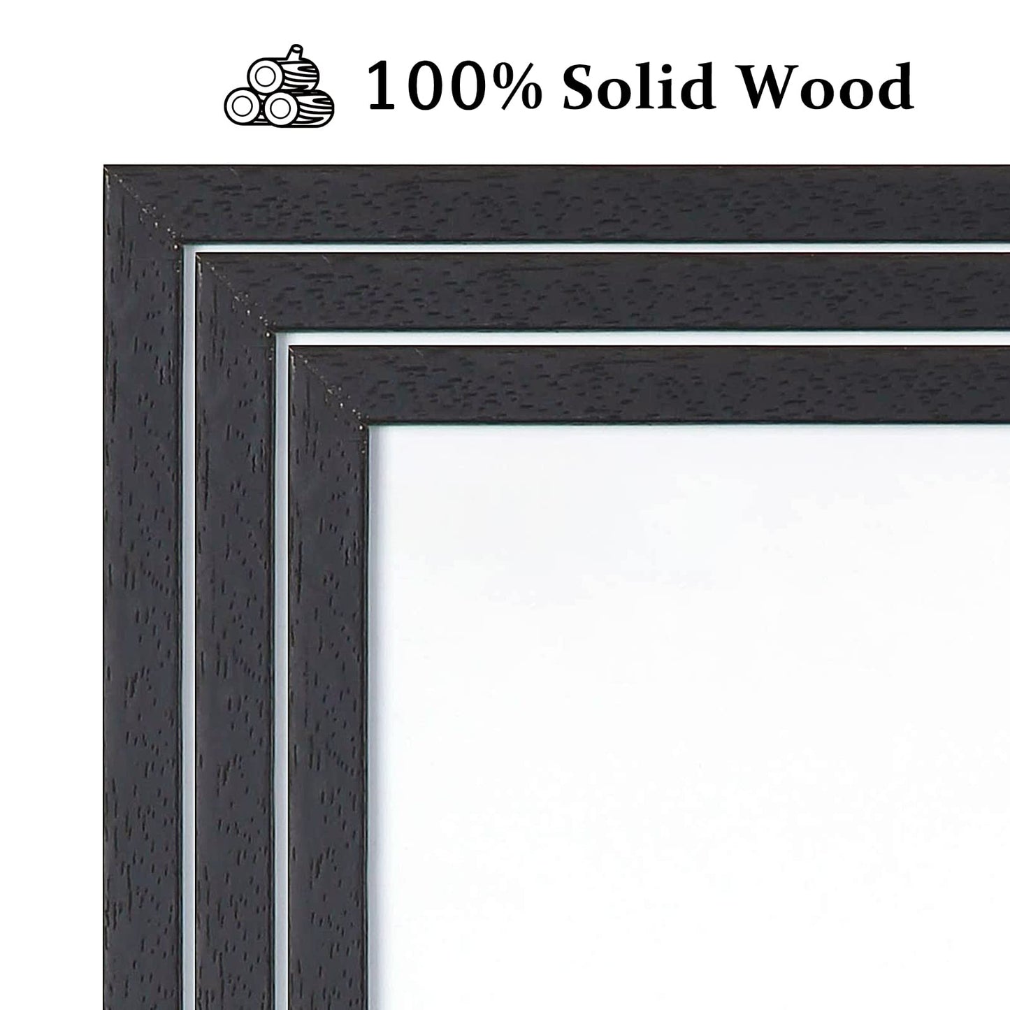 A4 Wood Photo Frame,4 Pack-21x30cm Black Wood Picture Frame,Certificate Frame for Wall Mount or Table Top Display,Set of 4 A4,4 paquets