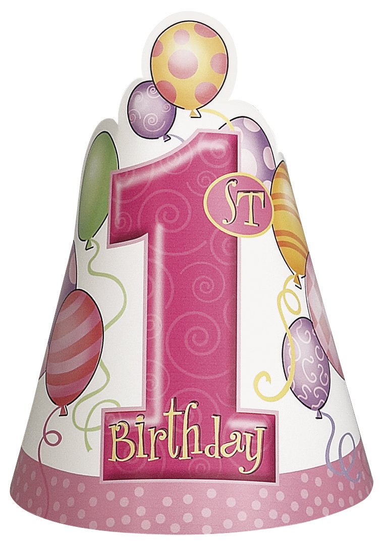 First Birthday Pink Balloons Highchair Kit - 1 Set - Perfect for Baby Girl's Celebration