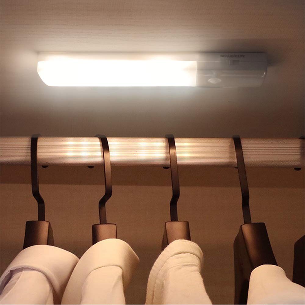 Motion Sensor Light, 18 LED Automatic Night Light Rechargeable Indoor Super Long Battery Life Removable Magnetic Strip for Closet, Cabinet, Stairs, Drawer, Pantry, Cupboard, Wardrobe(1 Pack) 1 Pack