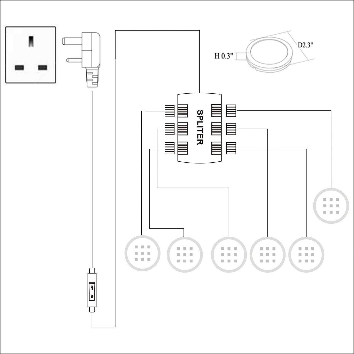 Vlio Under Cabinet Light Kit, Set of 6, LED Puck Lights, 15W, 1500LM, Warm White, Display Cabinet Lighting, Disc Light for Kitchen, Closet, Counter, Cupboard, Shelf, Wardrobe and More