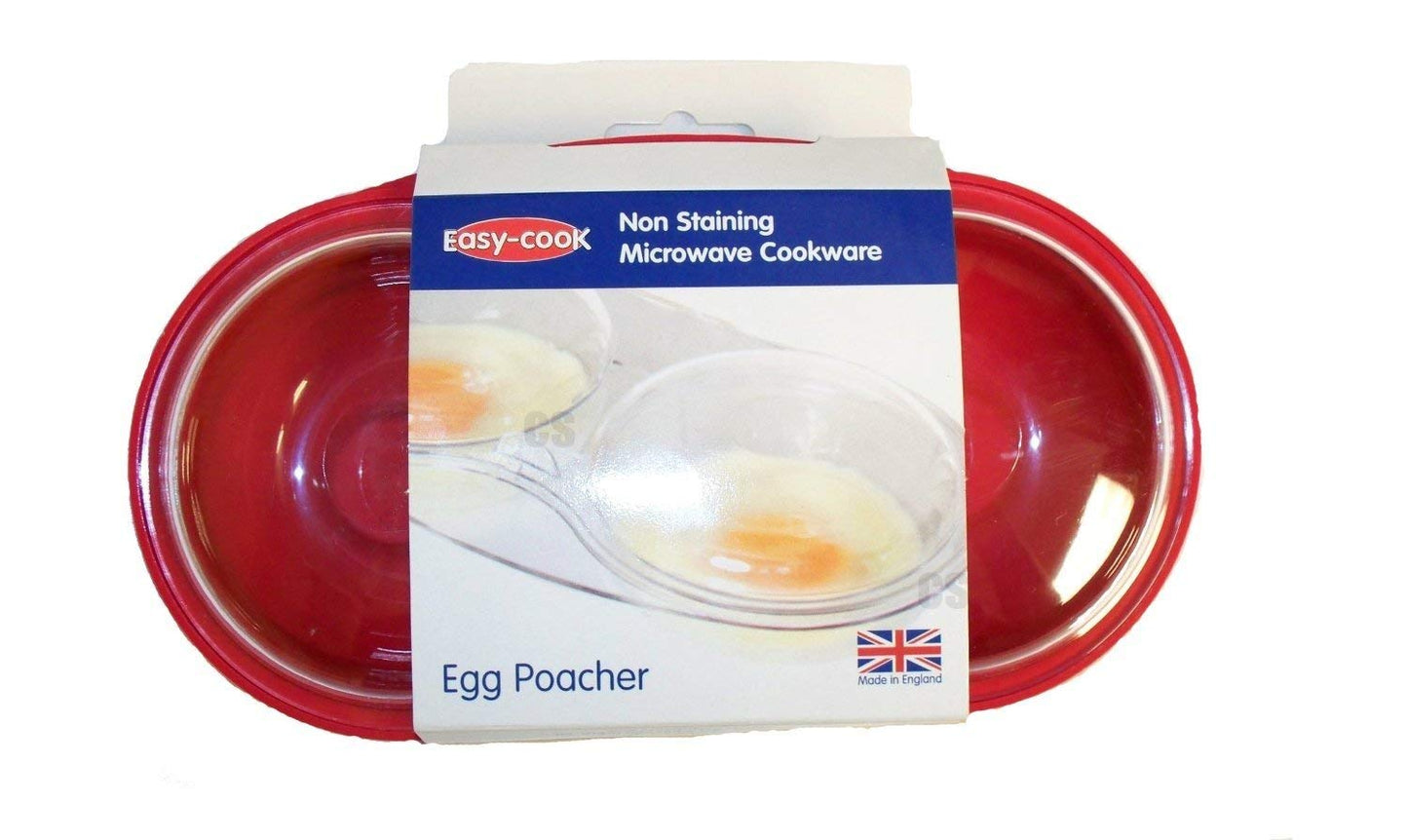 Easy Cook NS606R Microwave Egg Poacher, red, 2 cup