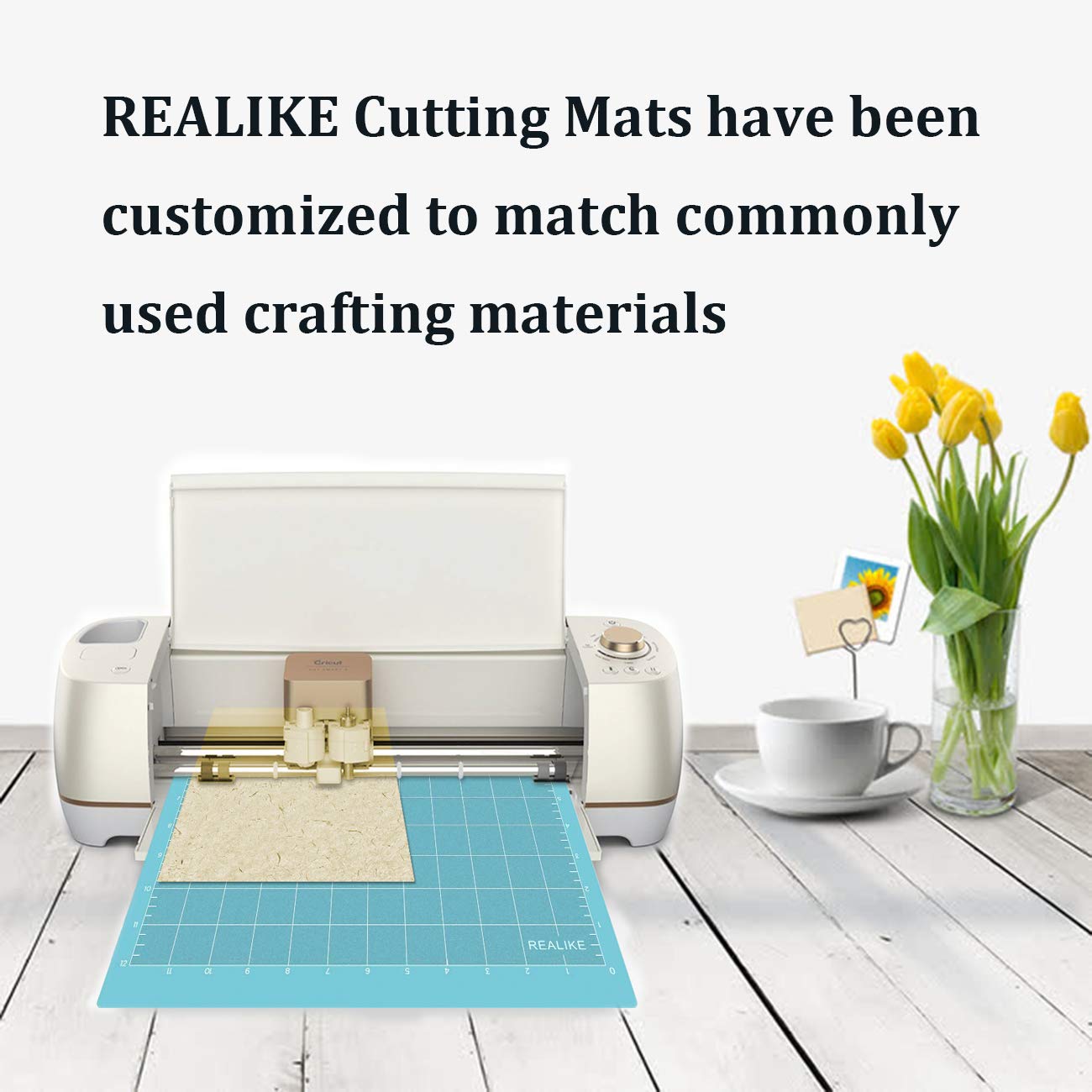 REALIKE Light Grip Cutting Mat for Cricut Explore Machine,Cricut Expression Machine Maker 30.48cmX30.48cm 12x12 inch Adhesive Sticky Cutting Mats 3Pack Replacement Vinyl Cutting mat for Craft Sewing Blue for Lightgrip 12"X12"(30.48cmX30.48cm)