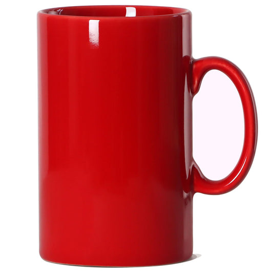 28 OZ Extra Large Ceramic Coffee Mug, Smilatte M018 Classic Porcelain Boss Super Big Tea Cup with Handle for Office and Home, Red 28 OZ