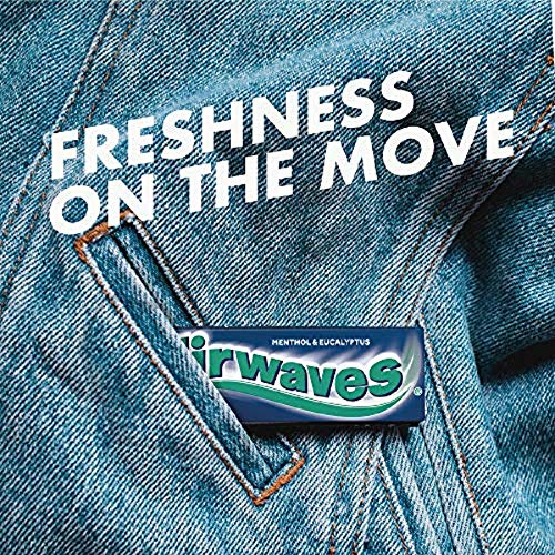 Airwaves Sugarfree Chewing Gum, with Menthol Freshness, 30 Packs of 10 Pieces. single Menthol & Eucalytptus 420 g (Pack of 1)