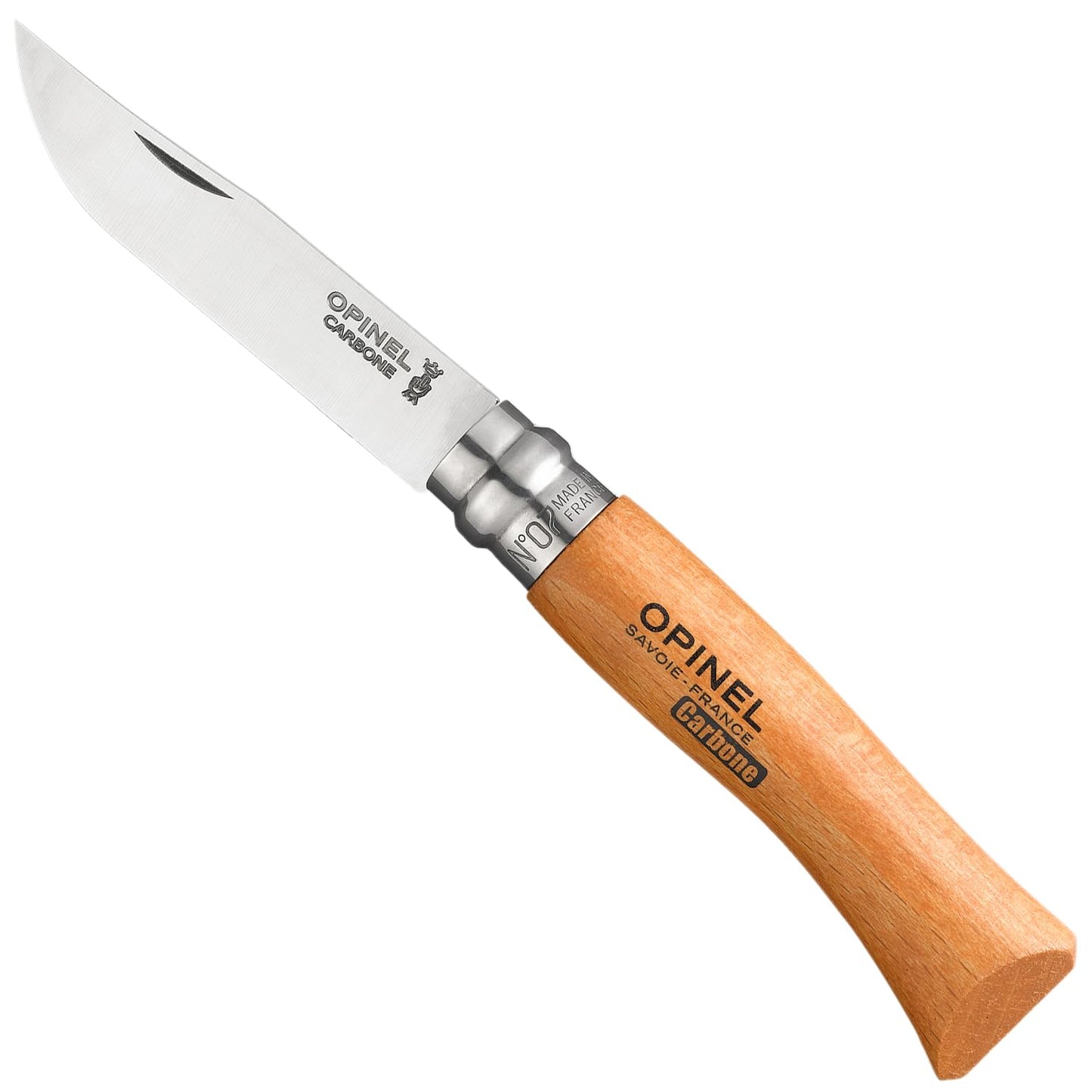 Opinel Lock Knife Carbon No.7 - Beech Wood Handle