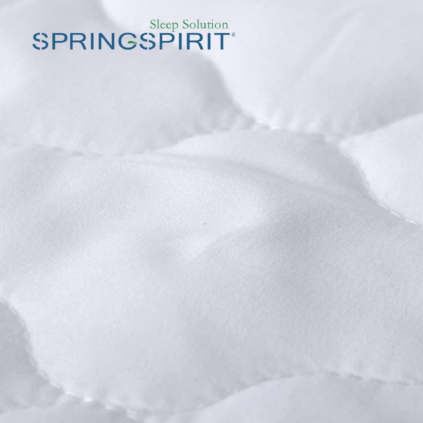 SPRINGSPIRIT Single Mattress Protector, 4-Layer Quilted Waterproof Mattress Cover, 35cm Extra Deep Skirt Mattress Topper, Mattress Pad, Ultra Soft, 90 x 190cm Single 90x190cm