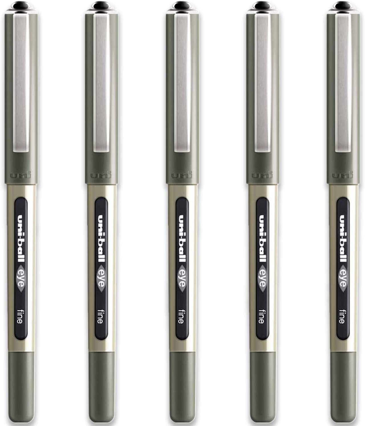 Uni-Ball Eye Fine Rollerball Pens, black 5 Black