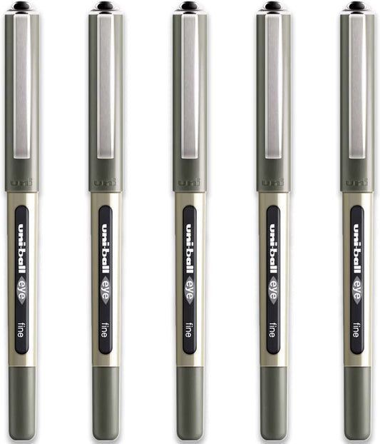 Uni-Ball Eye Fine Rollerball Pens, black 5 Black