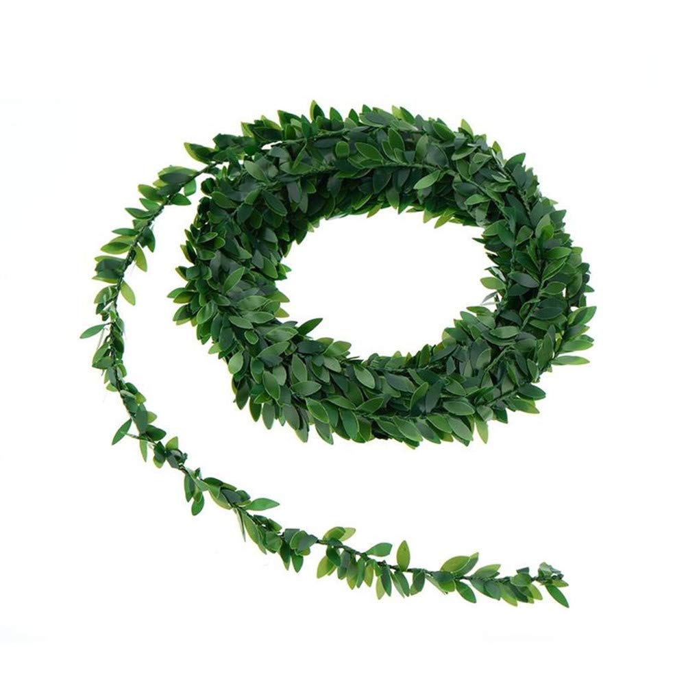 RUICK Artificial Ivy Garlands Green Leaves 7.5 M / 24.6Ft Realistic Fake Aesthetic Hangin Vines for Home Garden Accessories Wedding Party Wall Decor