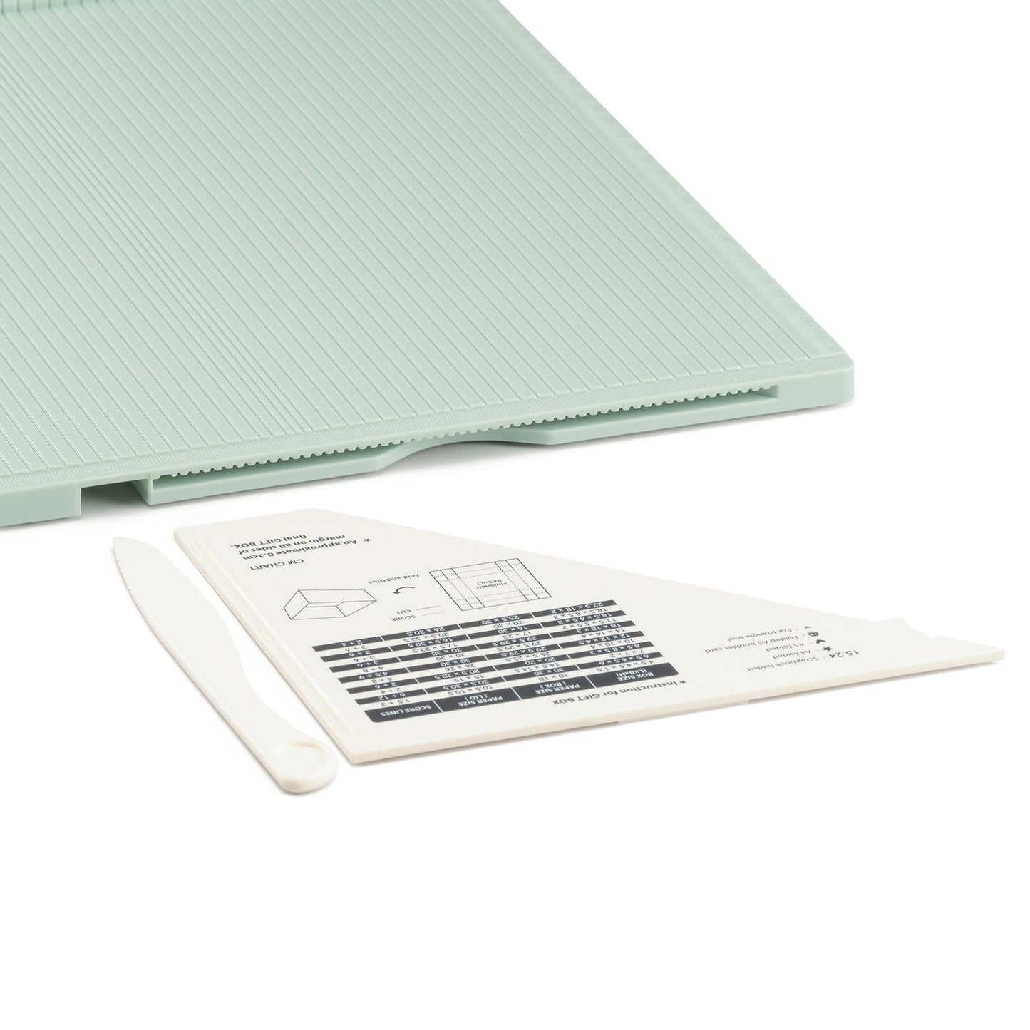 Vaessen Creative 2137-050 Easy Scoring Board cm in Mint Green with Bone Folder and Guide for Card Making and Paper Crafts, 30,5 x 30,5 cm Single