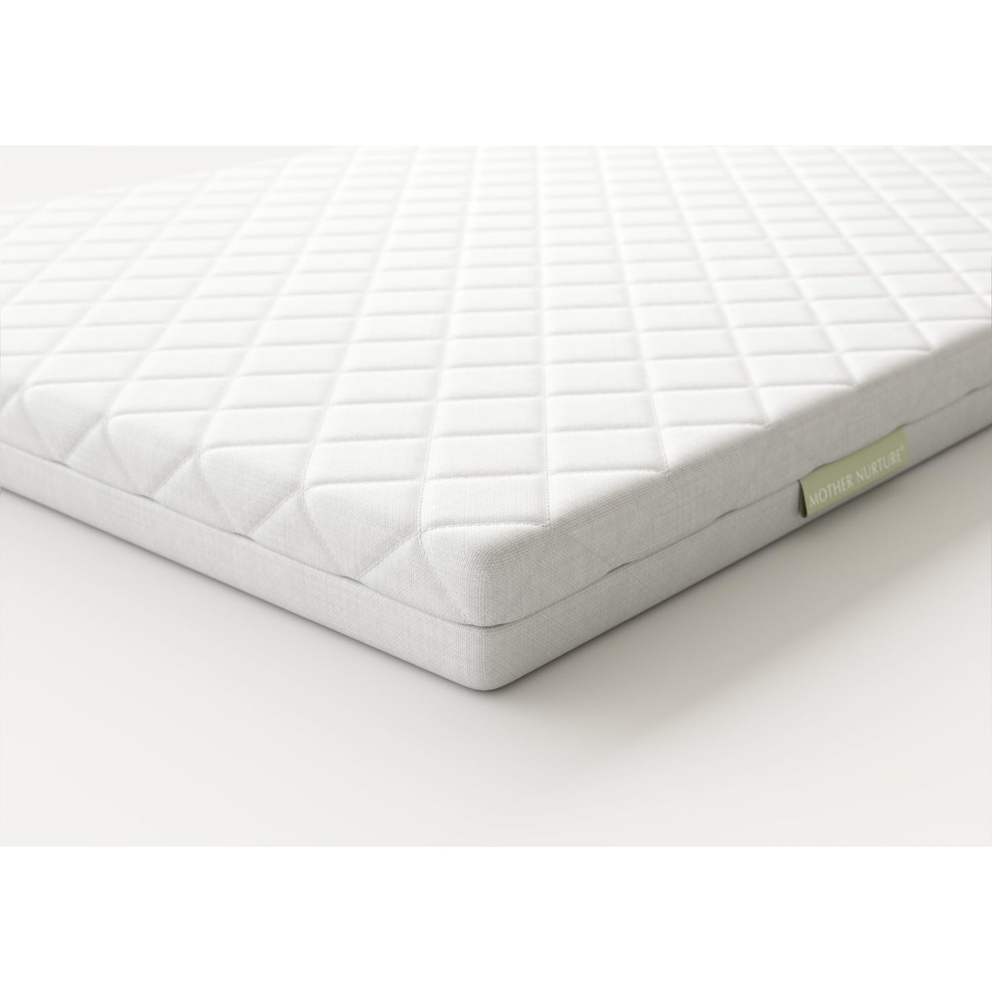 Mother Nurture Classic Eco Fibre Travel Cot Mattress, White, 95 x 65 x 7.5cm 95 x 65 x 7.5 cm - Fibre