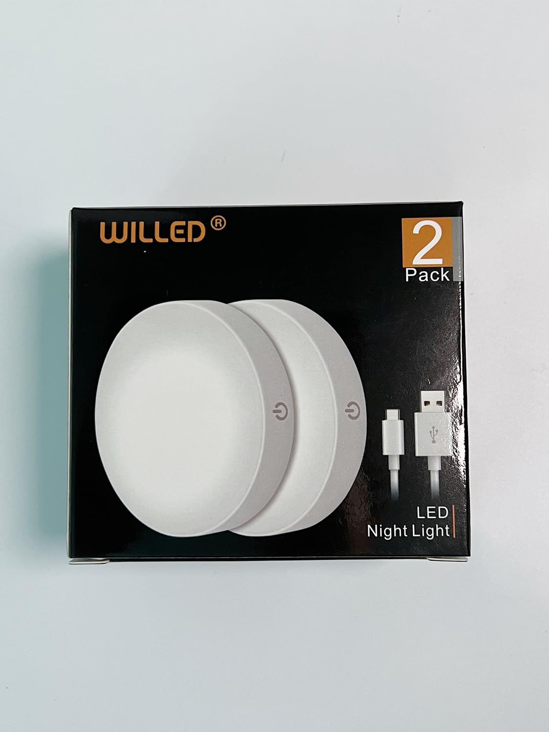 WILLED Dimmable Touch Light Buit-in 1000mAh Large Battery Rechargeable LED Tap Lights | Magnet Stick on Closet Light | Portable LED Puck Night Lights for Cabinet Wardrobe Counter Kitchen Bedroom White Pure White 6000K