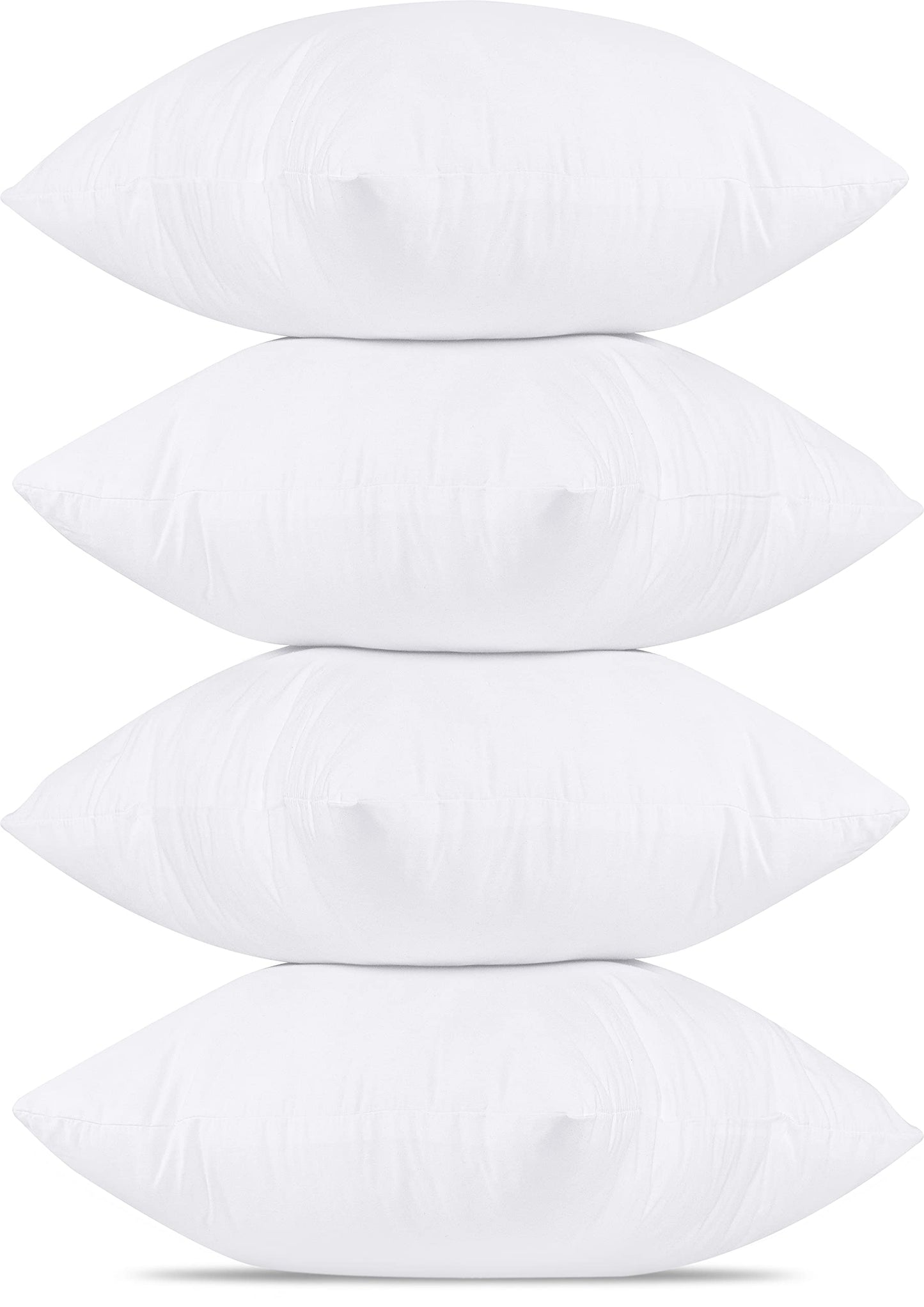 Utopia Bedding Cushion Inner Pads (Pack of 4), 50 x 50 cm (20" x 20") Cushion Stuffer Inserts, Hollowfibre Pillows (White) 50x50 cm (Pack of 4)