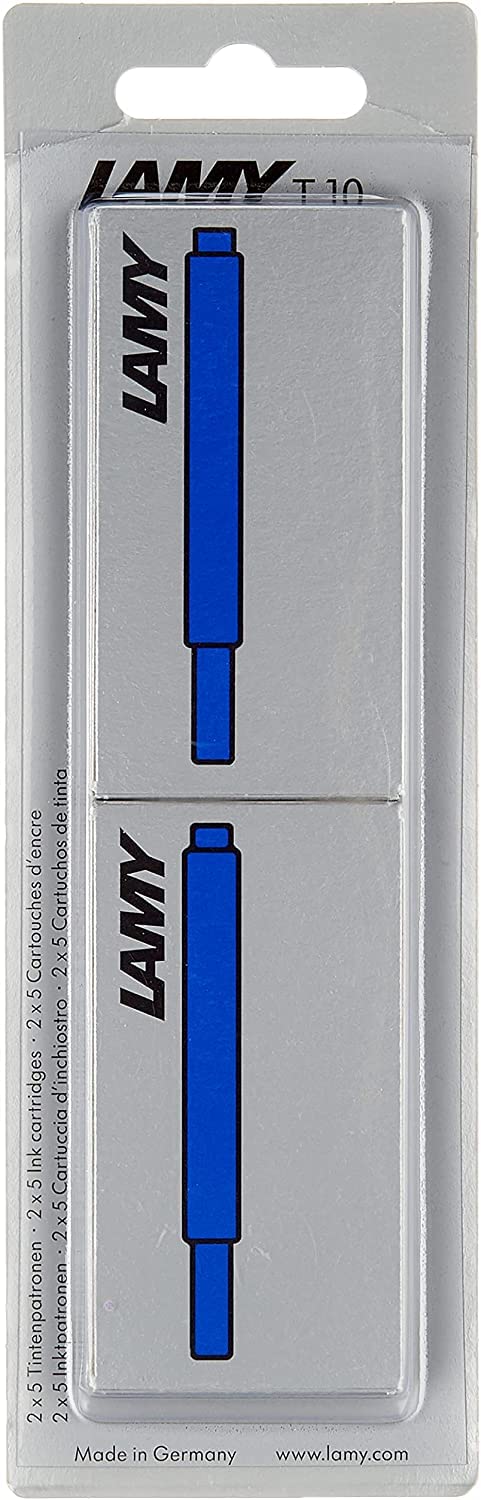 Lamy 1220536 T 10 Ink Cartridges – Blue (Pack of 10) Single