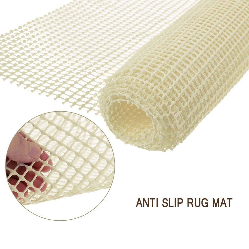 Rug Gripper Anti Slip Underlay (200 X 150 Cm) Multi Purpose Liner Non Slip Mat Mesh for Hard Floors Cushions, Drawer, Backing or Stopper Pad 200 X 150 Cream