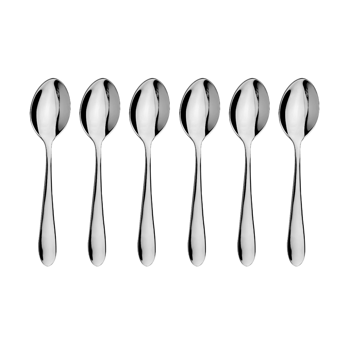 CAMRI Teaspoons Set of 6-13.2 cm / 5.19 in, Stainless Steel Tea Spoon for Coffee & Dessert, Dishwasher Safe, Small Spoon Set for Home Kitchen & Restaurant (C61 - Pack of 6) C61 - 6 Pcs