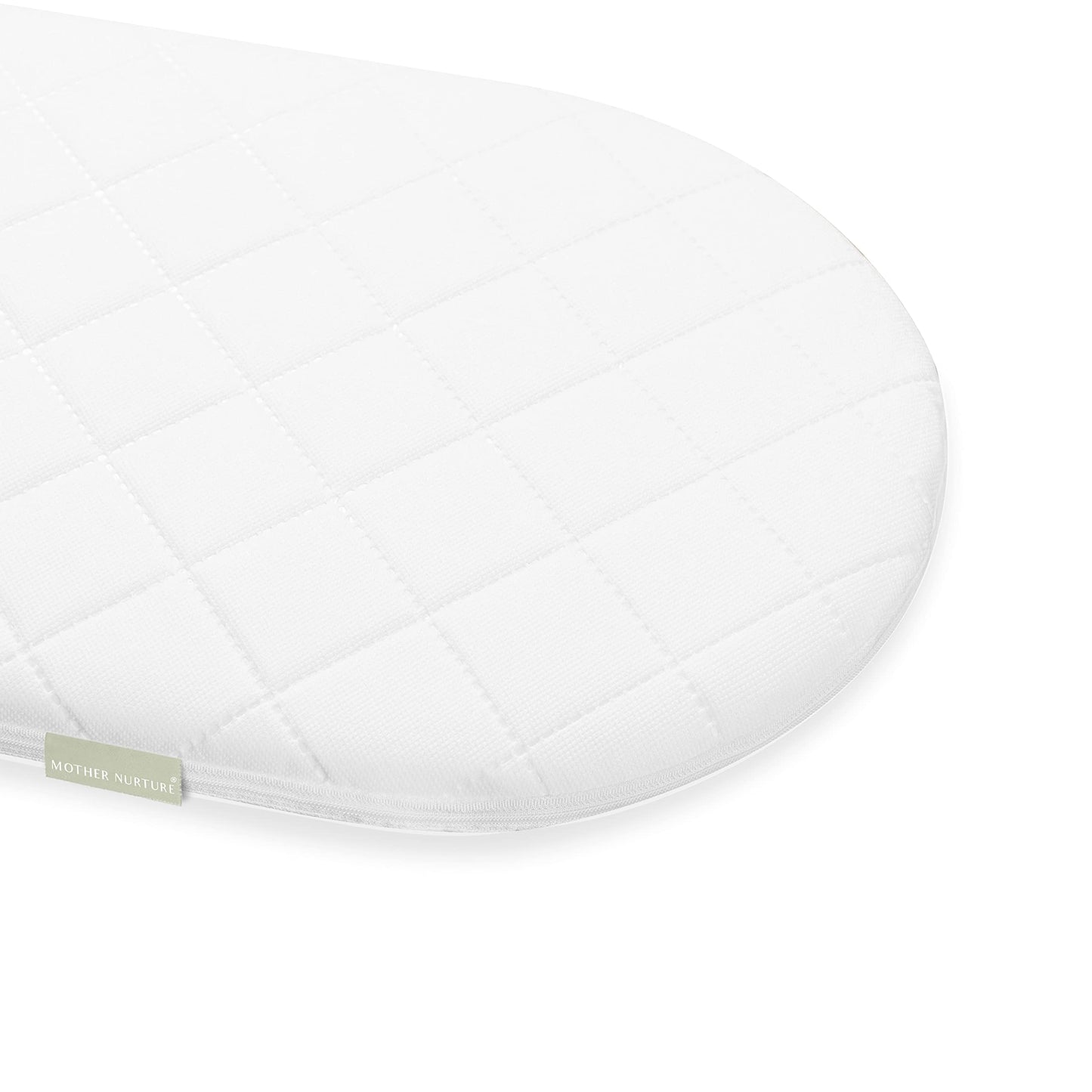 Mother Nurture Classic Foam Moses Basket Mattress, White, 66 x 28 x 4cm 65 x 28 x 4 cm - Foam