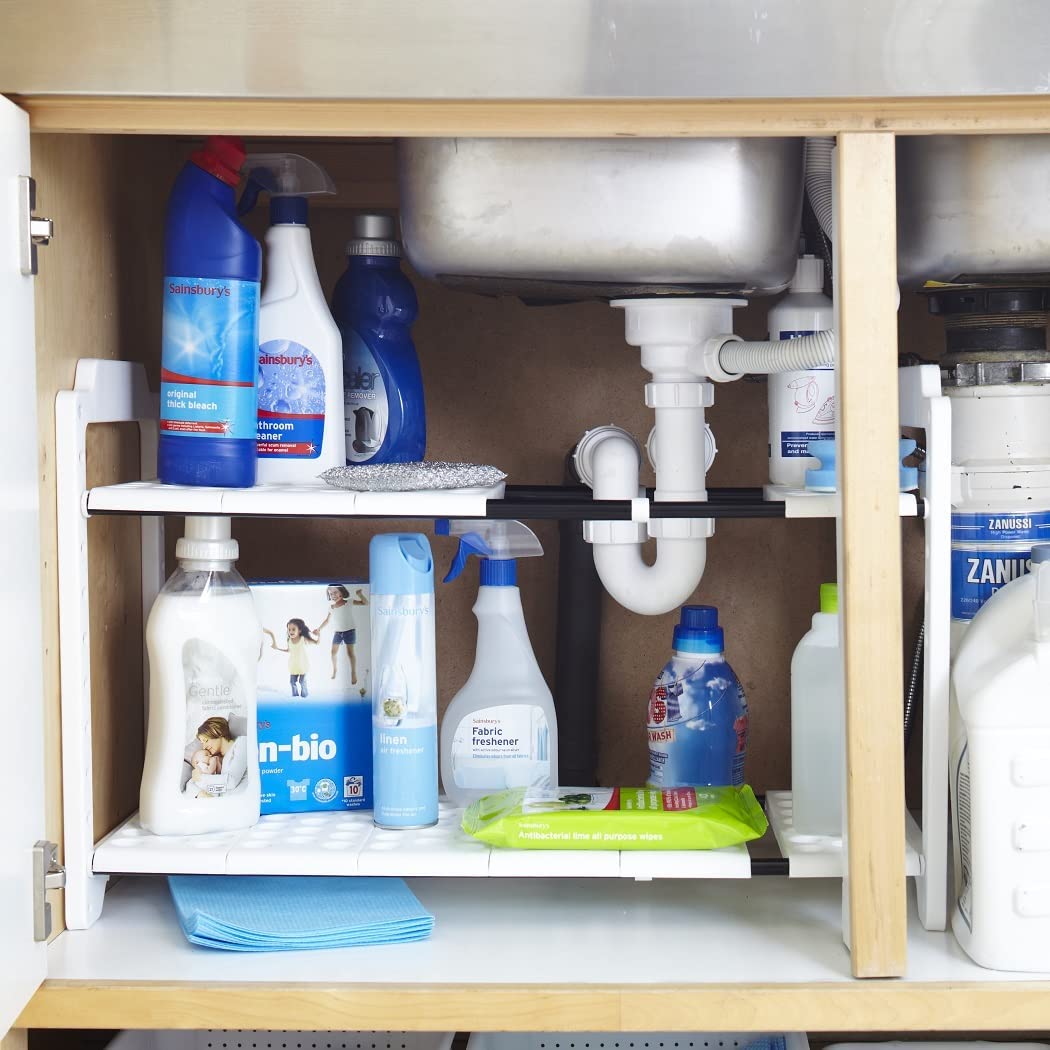 Addis Under Sink Storage for Organisation, White Single