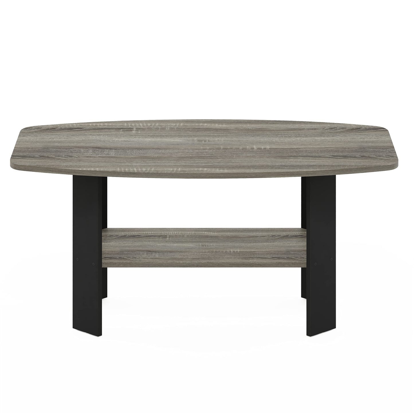 Furinno Simple Design Coffee Table, Side Table, French Oak/Black