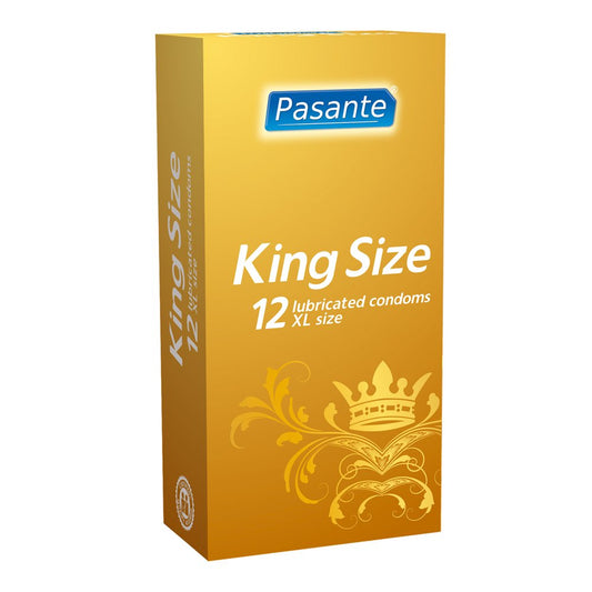 Pasante King Size (Large) Condoms - Pack of 12 L (12 Count) Latex,Lubricated