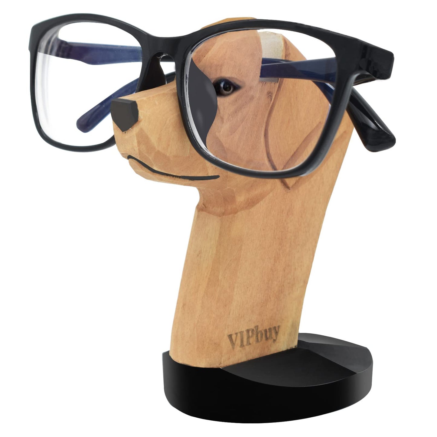 VIPbuy Handmade Labrador Retriever Shape Wood Carving Glasses Spectacle Holder Stand Sunglasses Display Rack Home Office Desk Décor