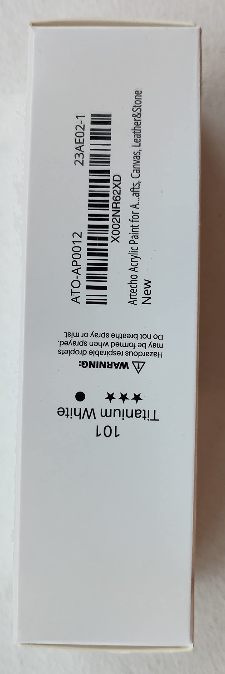 Artecho Acrylic Paint, Titanium White (120ml / 4.05oz) Tubes, Art Craft Paints for Canvas Painting, Rock, Stone, Wood, Fabric, Art Supplies for Professional Artists, Adults, Students, Kids