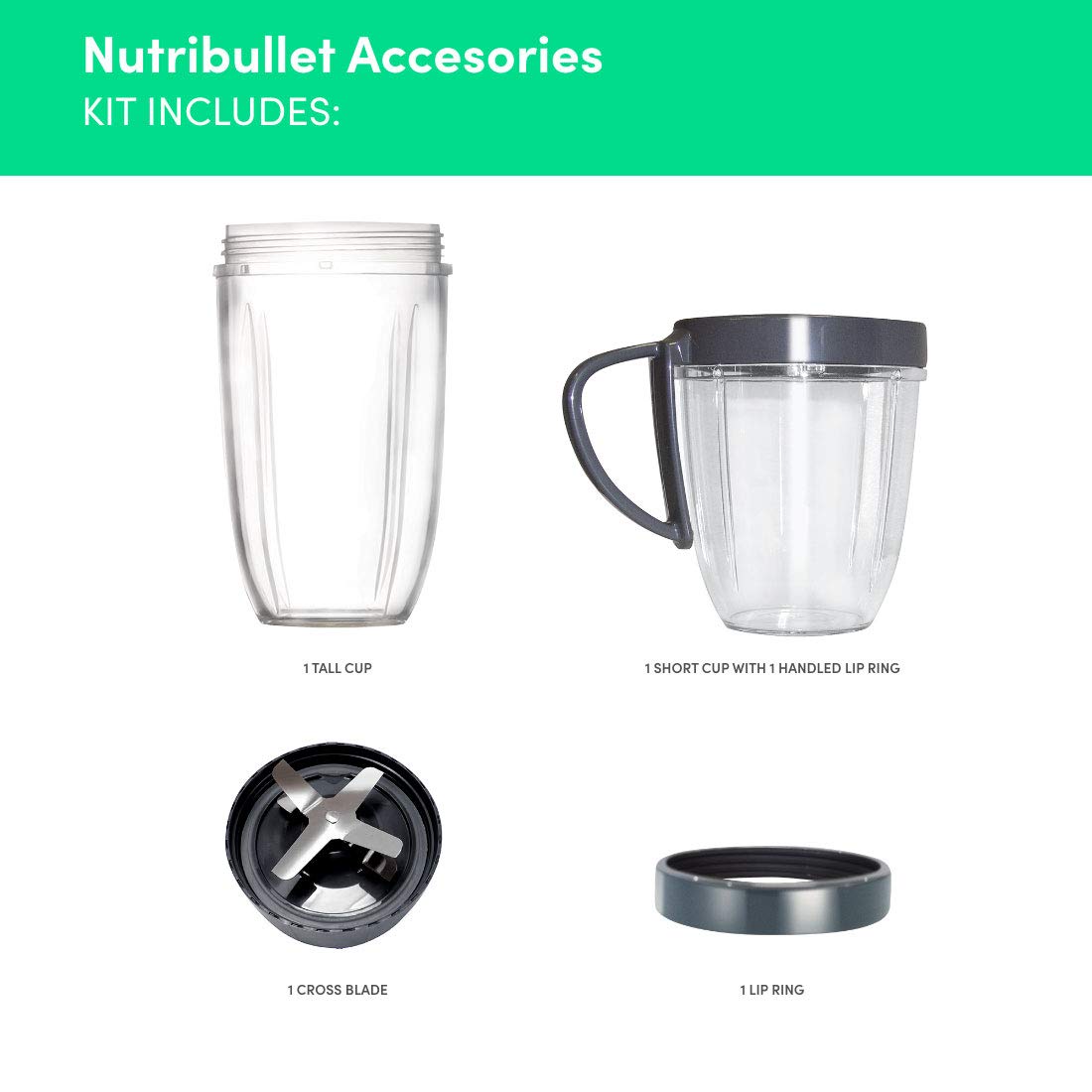 NutriBullet Deluxe Upgrade Kit (As Seen on High Street TV), Packaging may vary NutriBullet Deluxe Accessory Kit