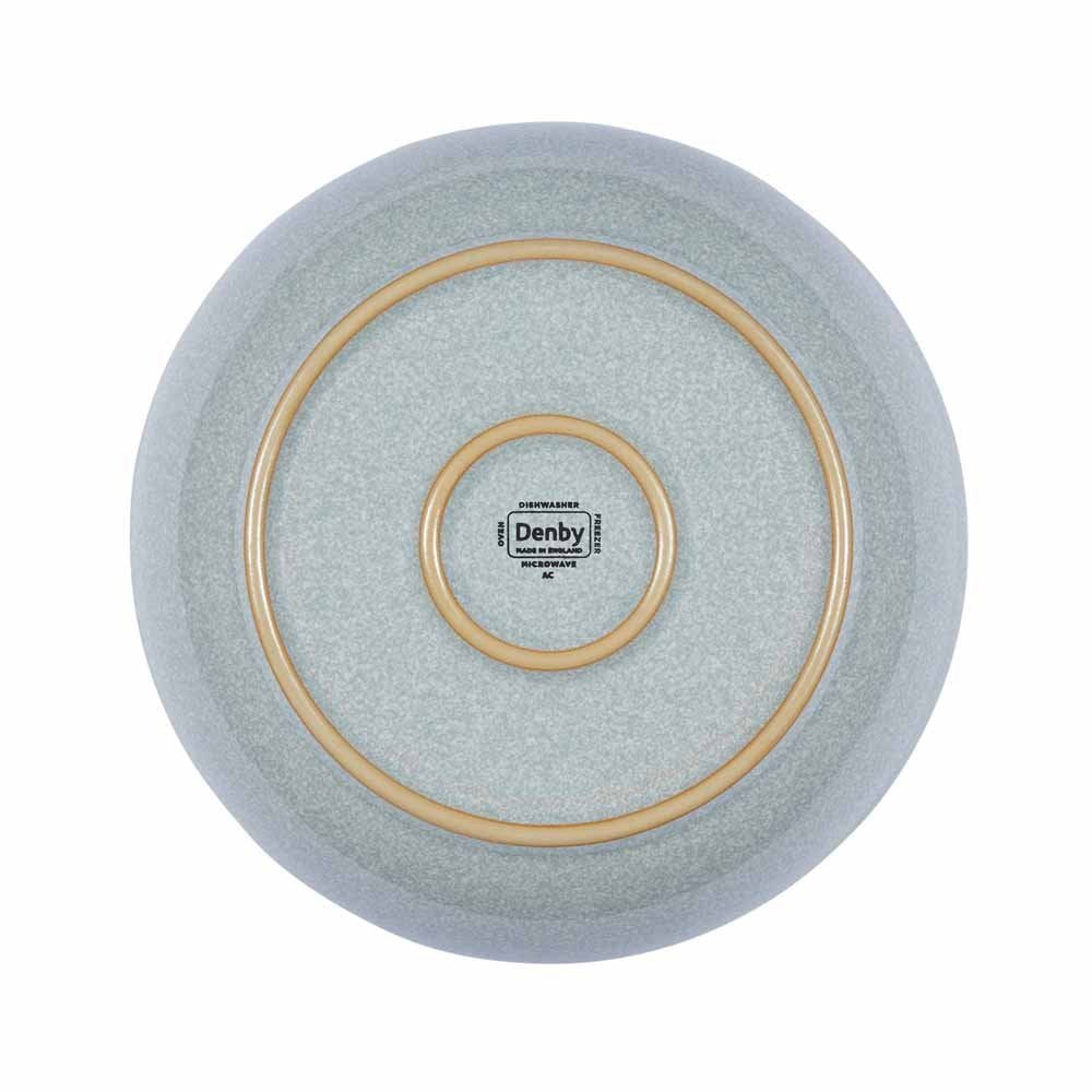 Denby - Elements Light Grey Pasta Bowls Set of 4 - Dishwasher Microwave Safe Crockery 1050ml 22cm - Pale Grey, White Ceramic Stoneware Tableware - Chip & Crack Resistant Pasta Bowl