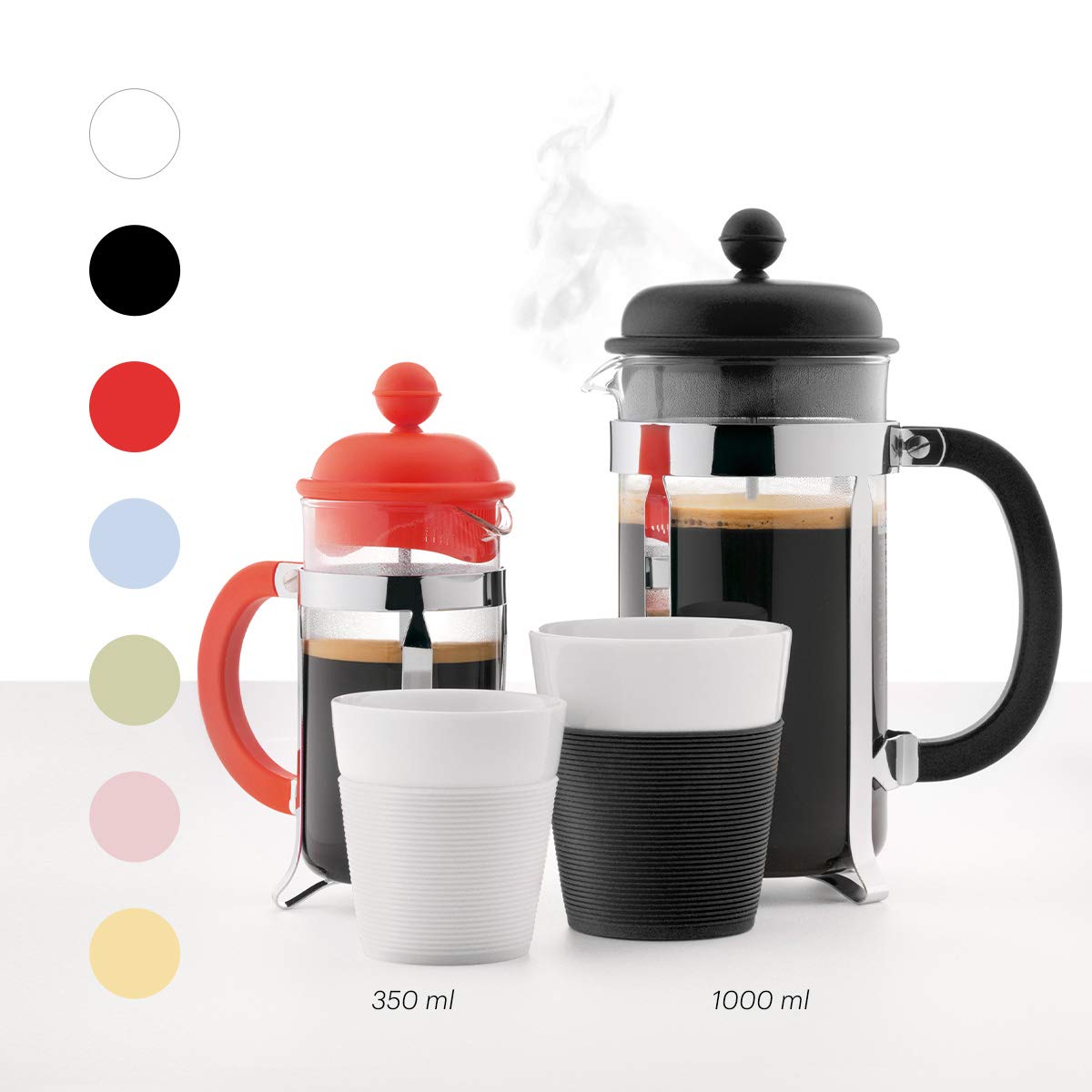 BODUM Caffettiera 8 Cup French Press Coffee Maker, Off White, 1.0 l, 34 oz