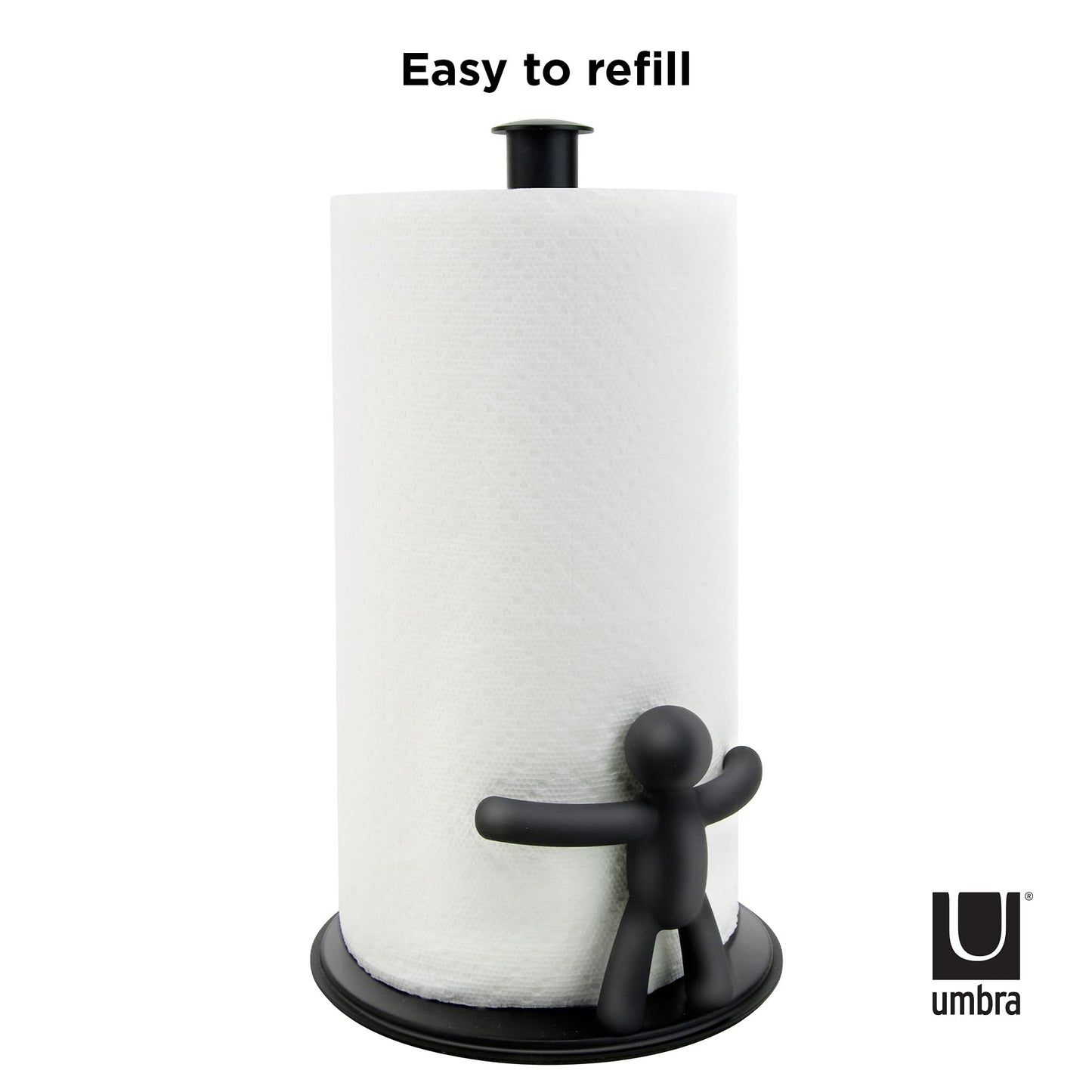 Umbra Buddy Counter Top Paper Towel Holder, Black, 11 x 3.5" Black New Single