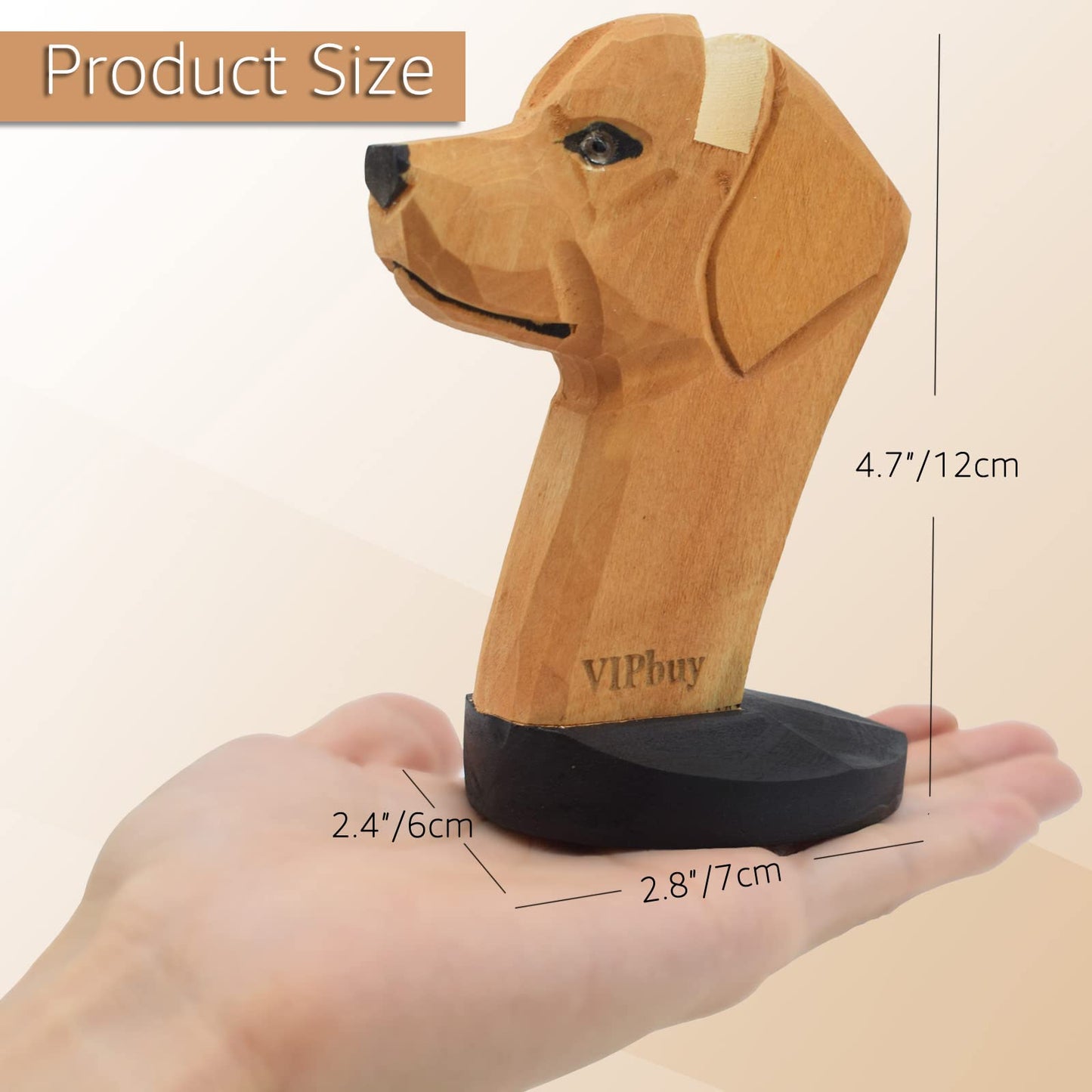 VIPbuy Handmade Labrador Retriever Shape Wood Carving Glasses Spectacle Holder Stand Sunglasses Display Rack Home Office Desk Décor