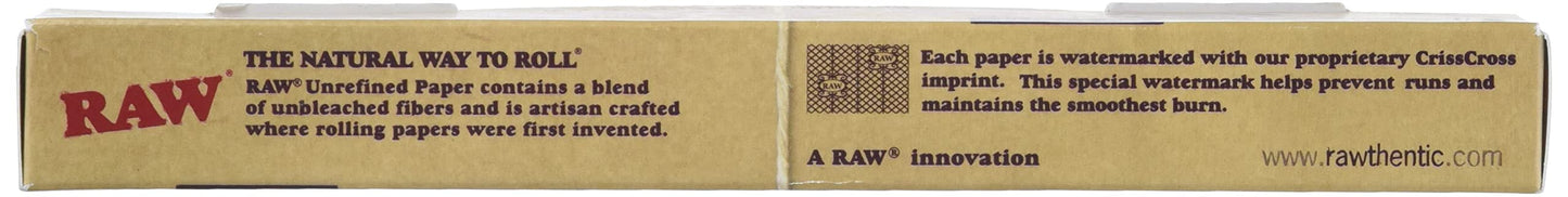 Raw Classic Natural Unrefined 1 1/4 Pre-Rolled Rolling Paper Cones 32 Per Box